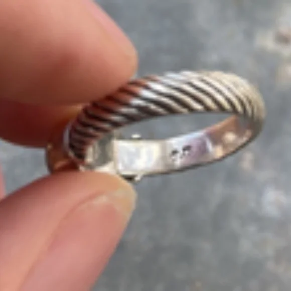 Sundance Rainbow Moonstone Ring w/ Sterling Silver braided band Size 6.5-7 - Picture 6 of 7